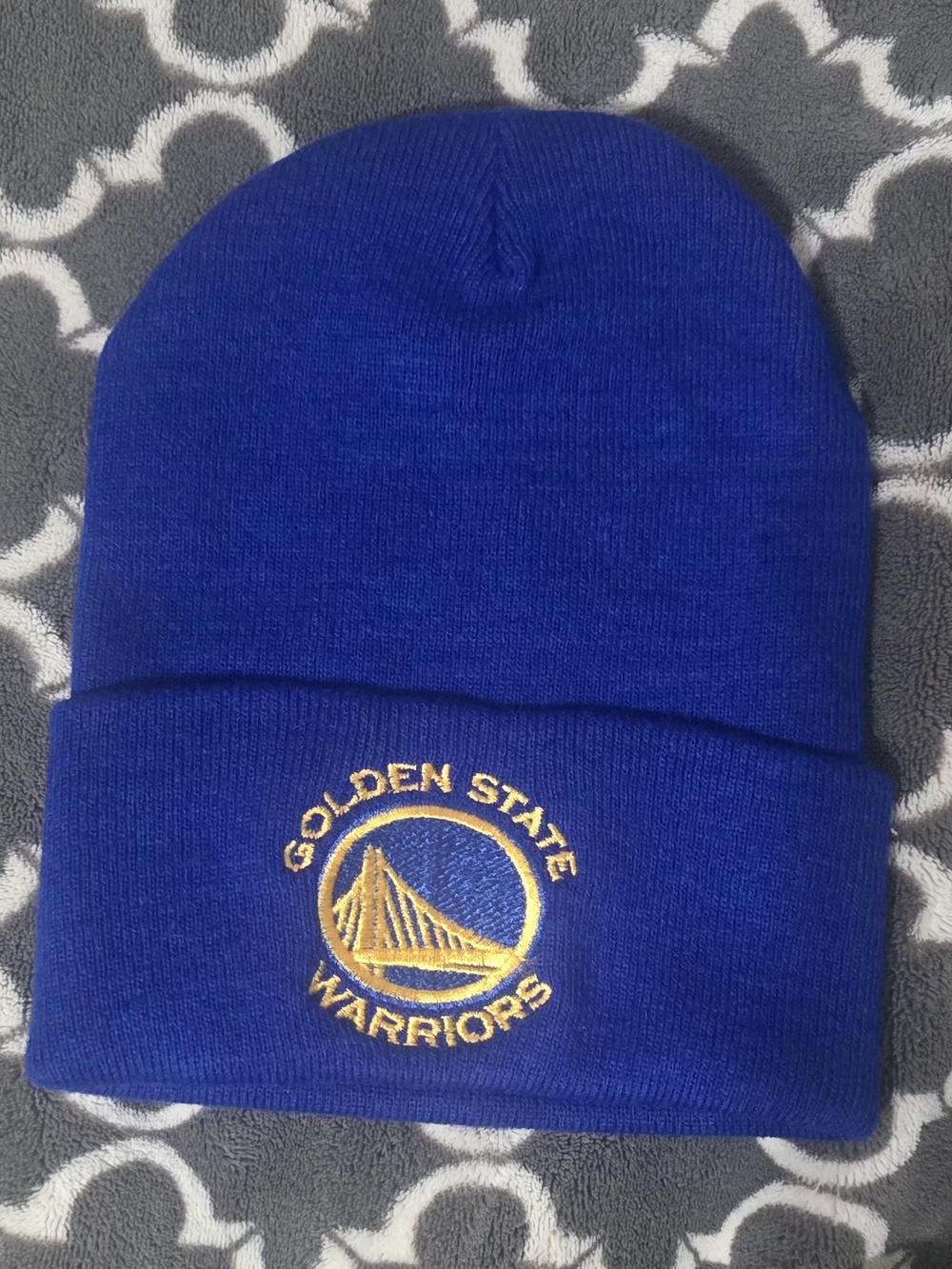 Golden State Warriors Kids Royal Blue Knit Beanie